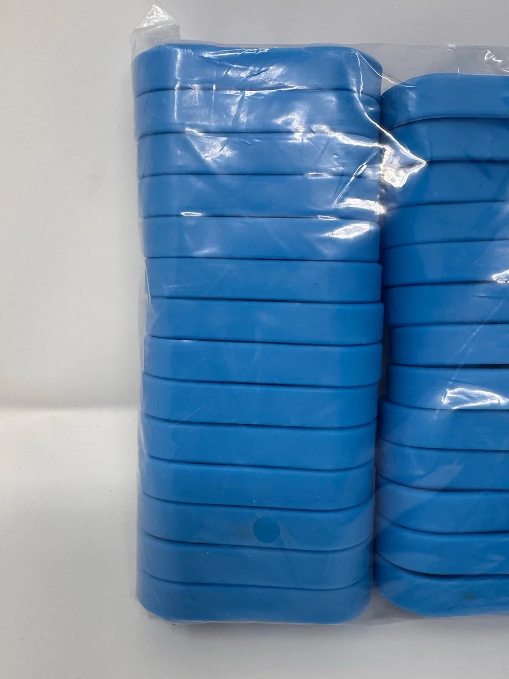 240 PCS Blue Rubber Silicone Bracelets Blank Wristbands Gift festival school NEW
